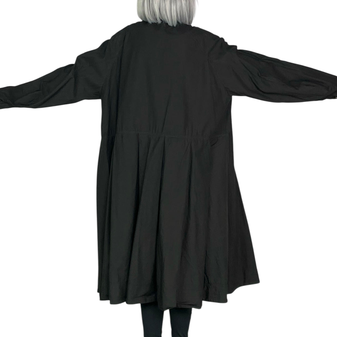 BOX PLEAT POPLIN DRESS