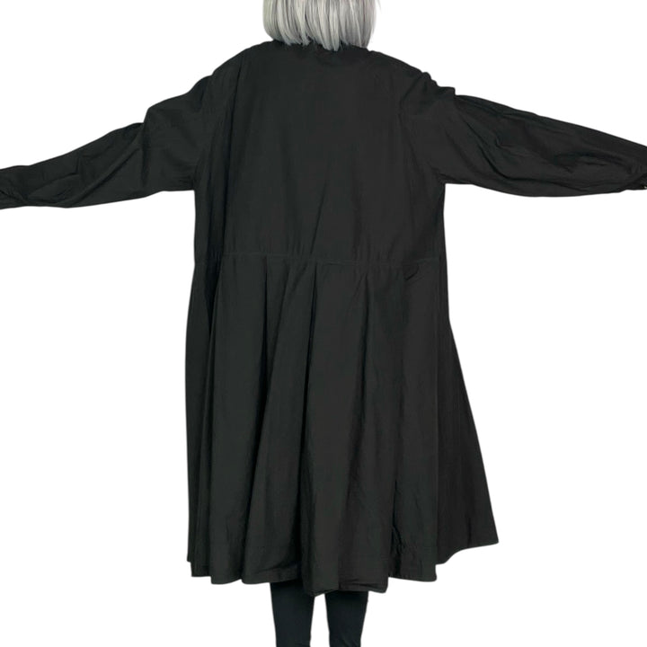 BOX PLEAT POPLIN DRESS