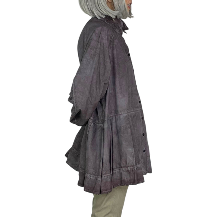 BOX PLEAT POPLIN SHIRT