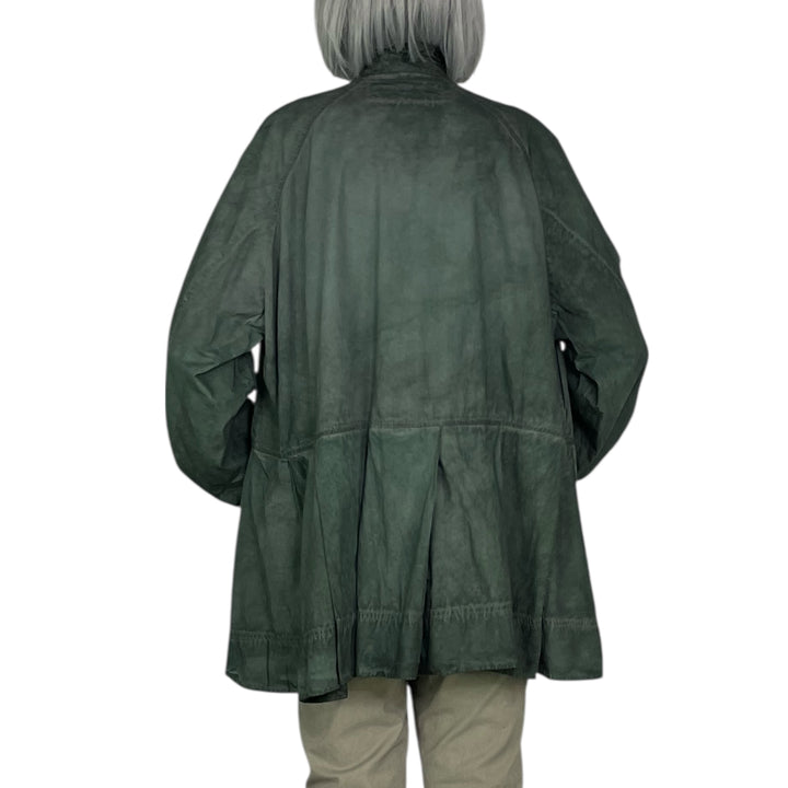 BOX PLEAT POPLIN SHIRT