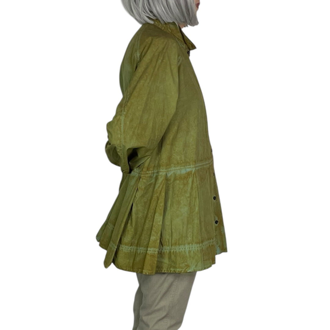 BOX PLEAT POPLIN SHIRT
