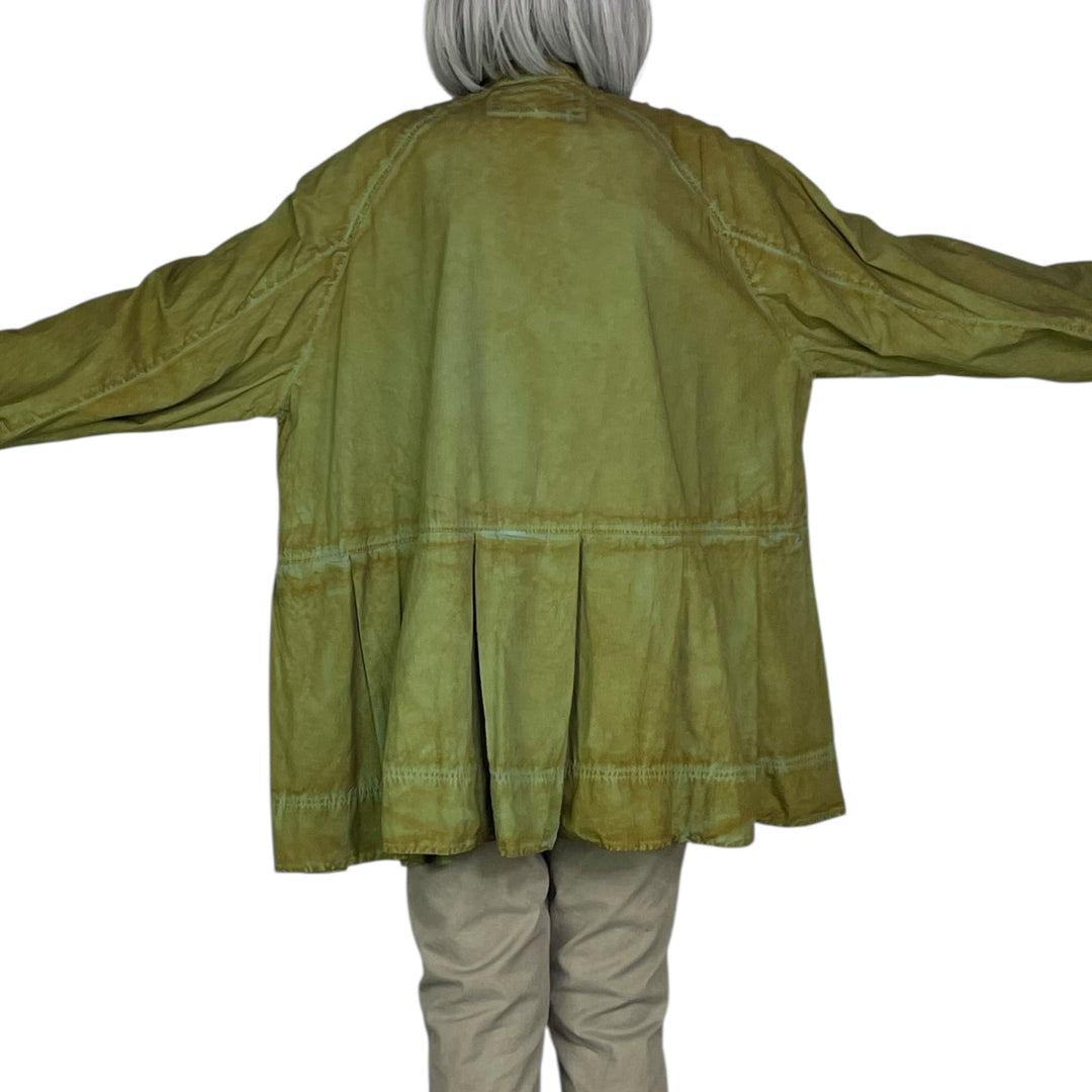 BOX PLEAT POPLIN SHIRT