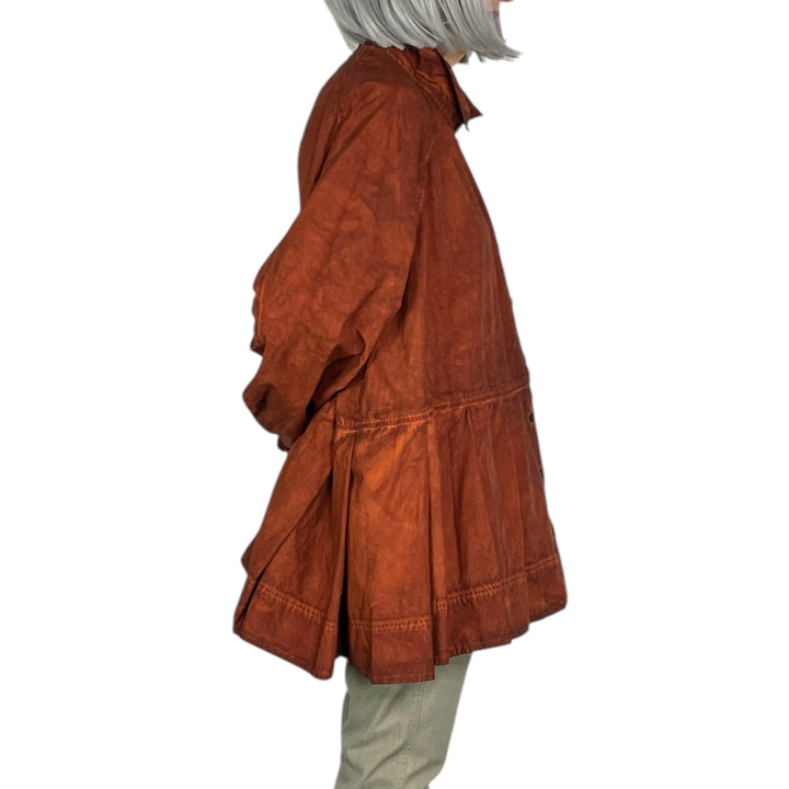 BOX PLEAT POPLIN SHIRT