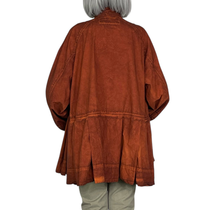 BOX PLEAT POPLIN SHIRT
