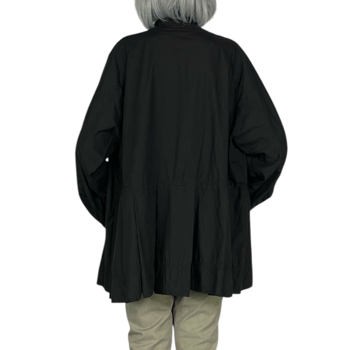 BOX PLEAT POPLIN SHIRT