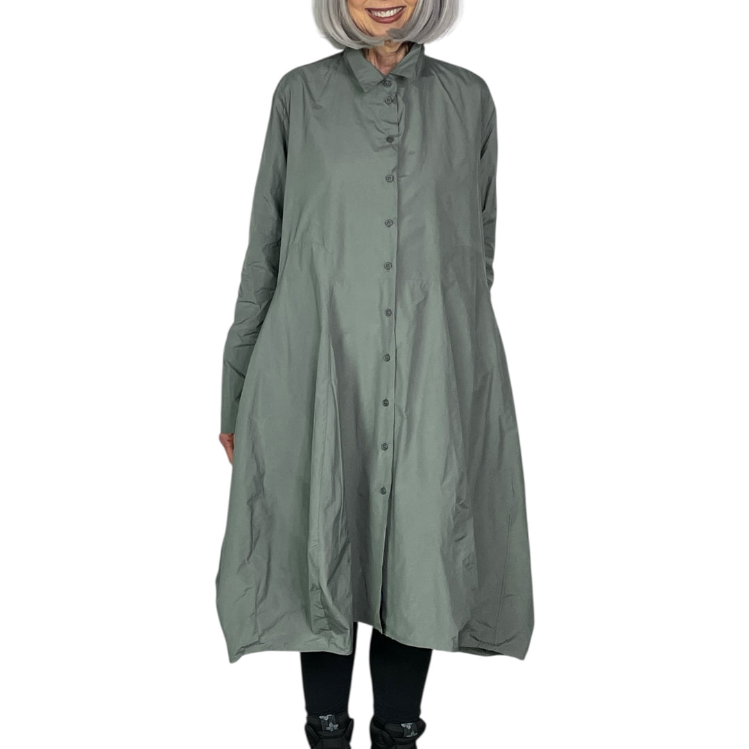 MEMORY CRUSH BUTTON DRESS