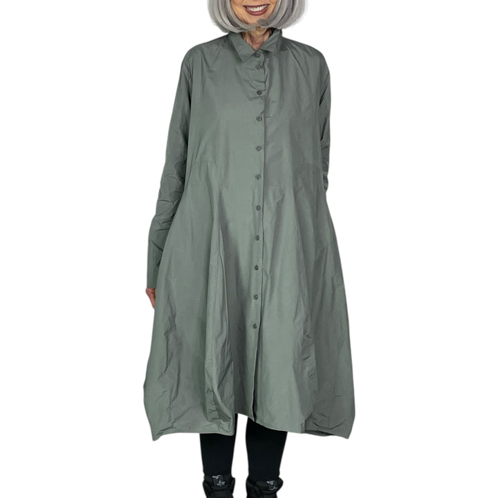 MEMORY CRUSH BUTTON DRESS