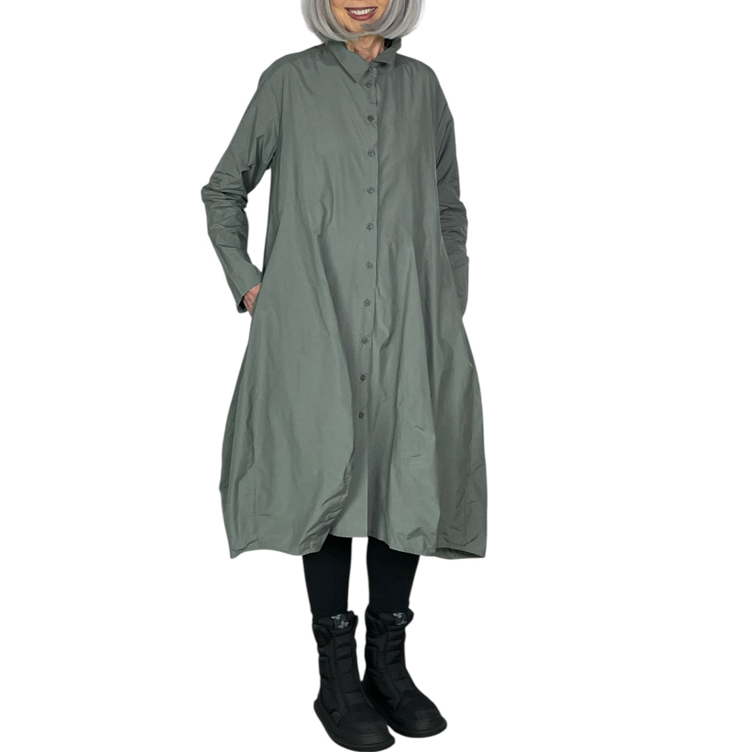 MEMORY CRUSH BUTTON DRESS
