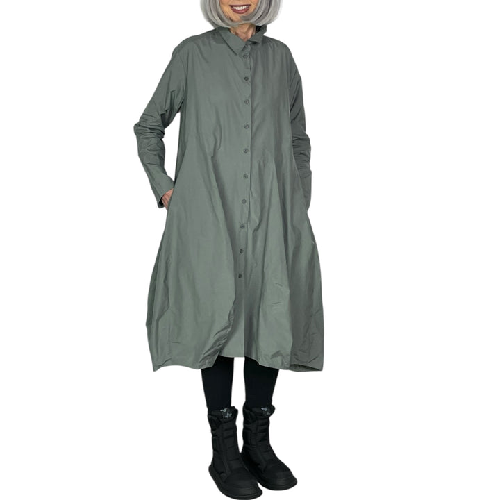 MEMORY CRUSH BUTTON DRESS