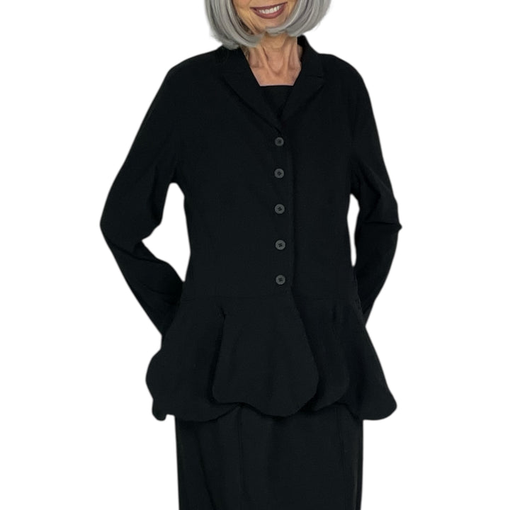 SHAPED JACKET WITH PETAL PEPLUM