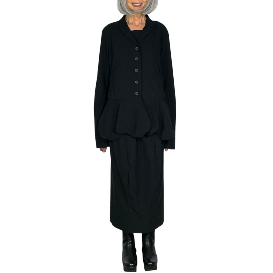 SHAPED JACKET WITH PETAL PEPLUM