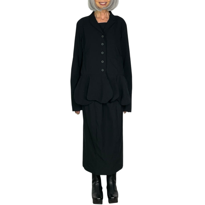 SHAPED JACKET WITH PETAL PEPLUM