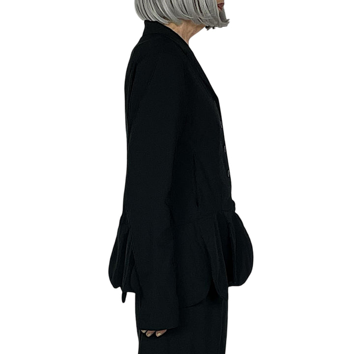 SHAPED JACKET WITH PETAL PEPLUM