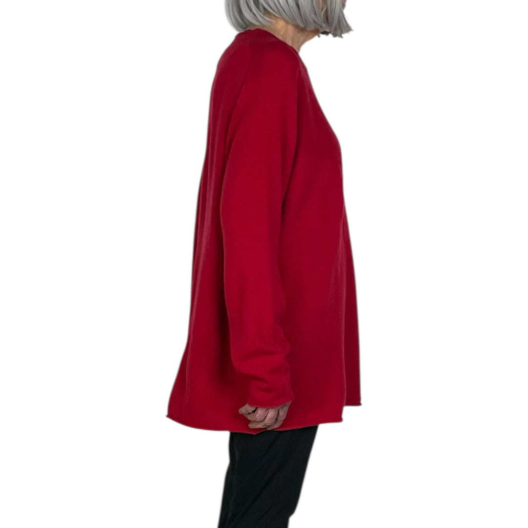 SEAMED PULLOVER SWEATER