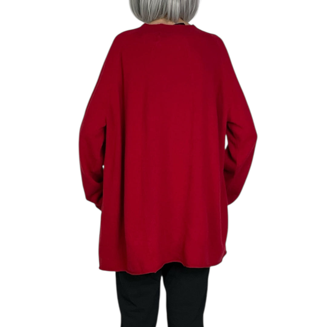 SEAMED PULLOVER SWEATER