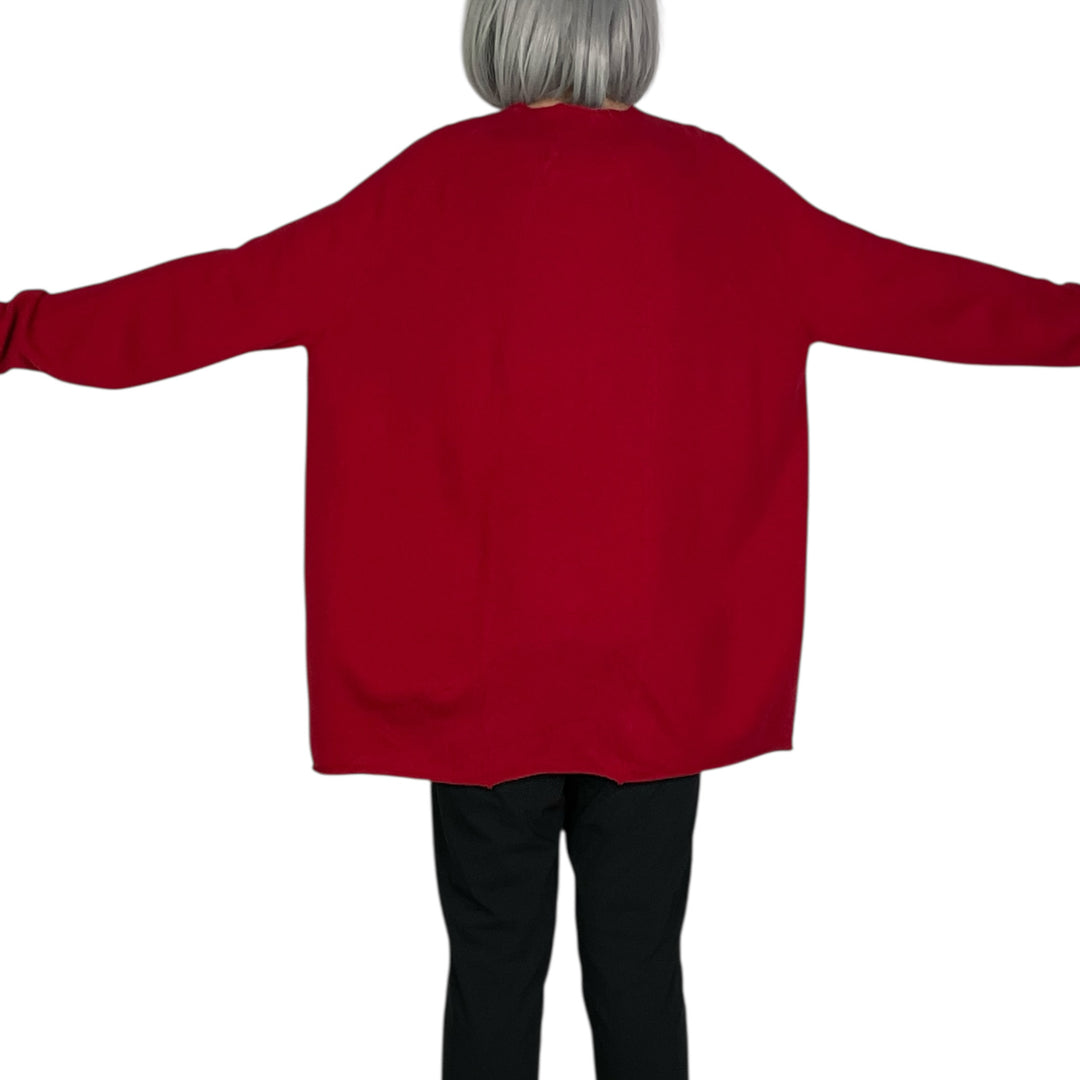 SEAMED PULLOVER SWEATER