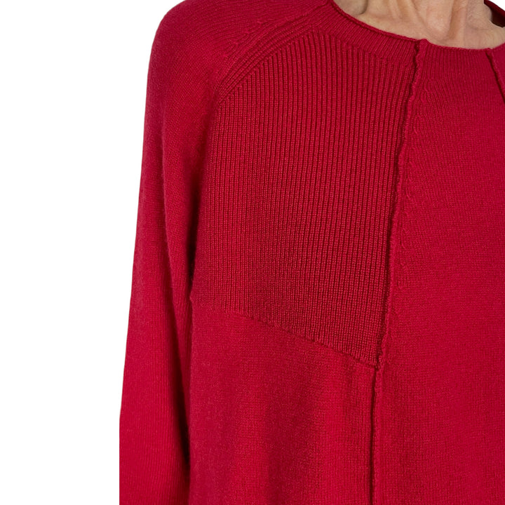 SEAMED PULLOVER SWEATER