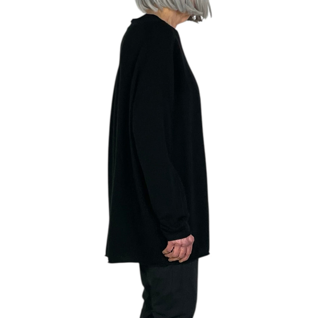 SEAMED PULLOVER SWEATER