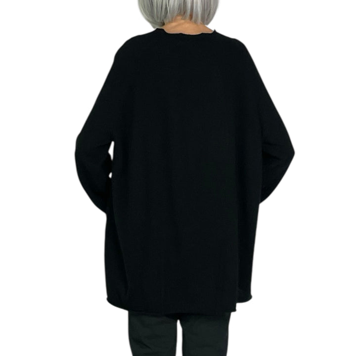 SEAMED PULLOVER SWEATER