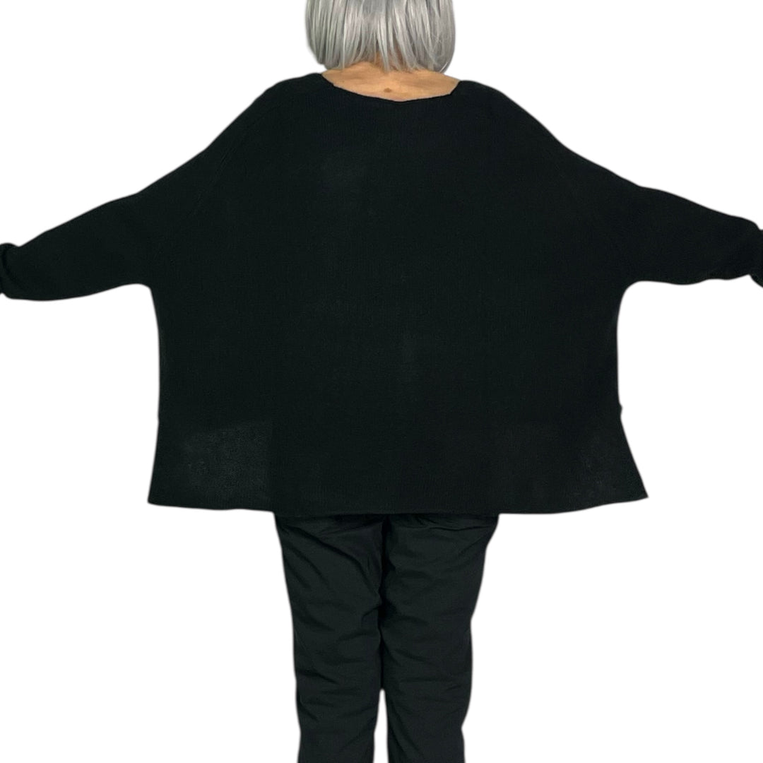 CREWNECK HI-LO PULLOVER SWEATER