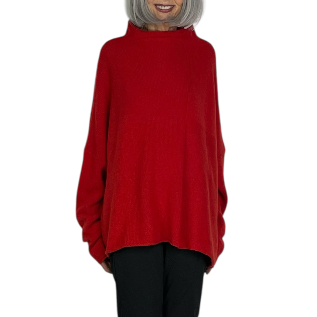 FUNNEL NECK PULLOVER SWEATER