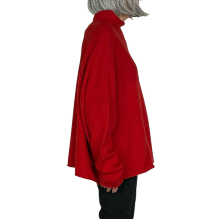 FUNNEL NECK PULLOVER SWEATER