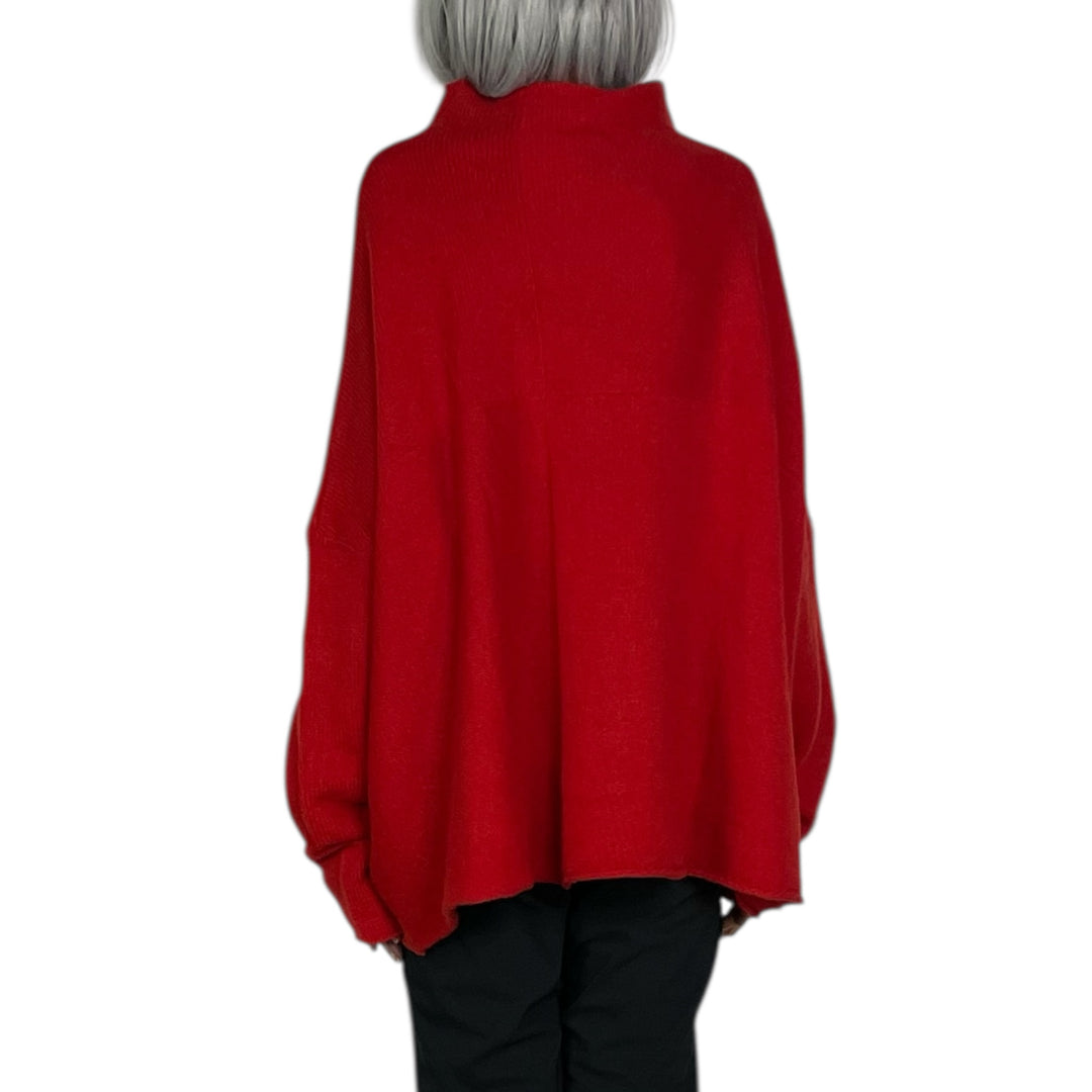 FUNNEL NECK PULLOVER SWEATER