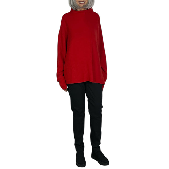 FUNNEL NECK PULLOVER SWEATER
