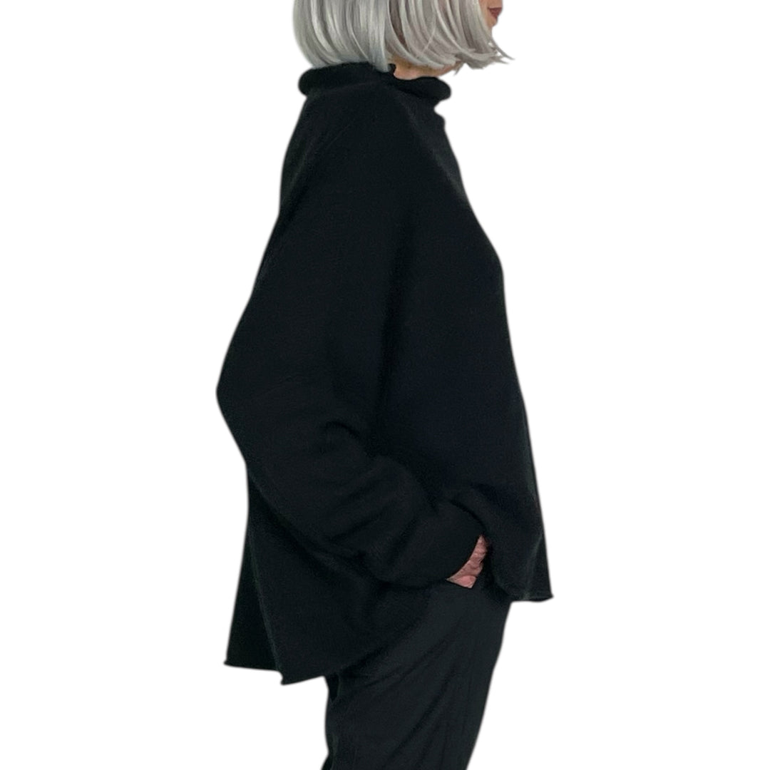 FUNNEL NECK PULLOVER SWEATER