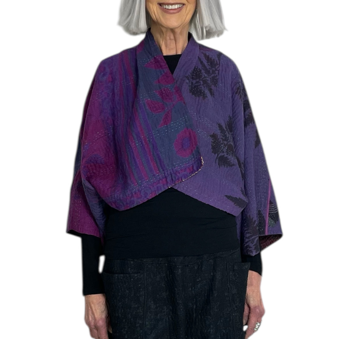 COTTON OVERDYE PUFF SLEEVE SHRUG