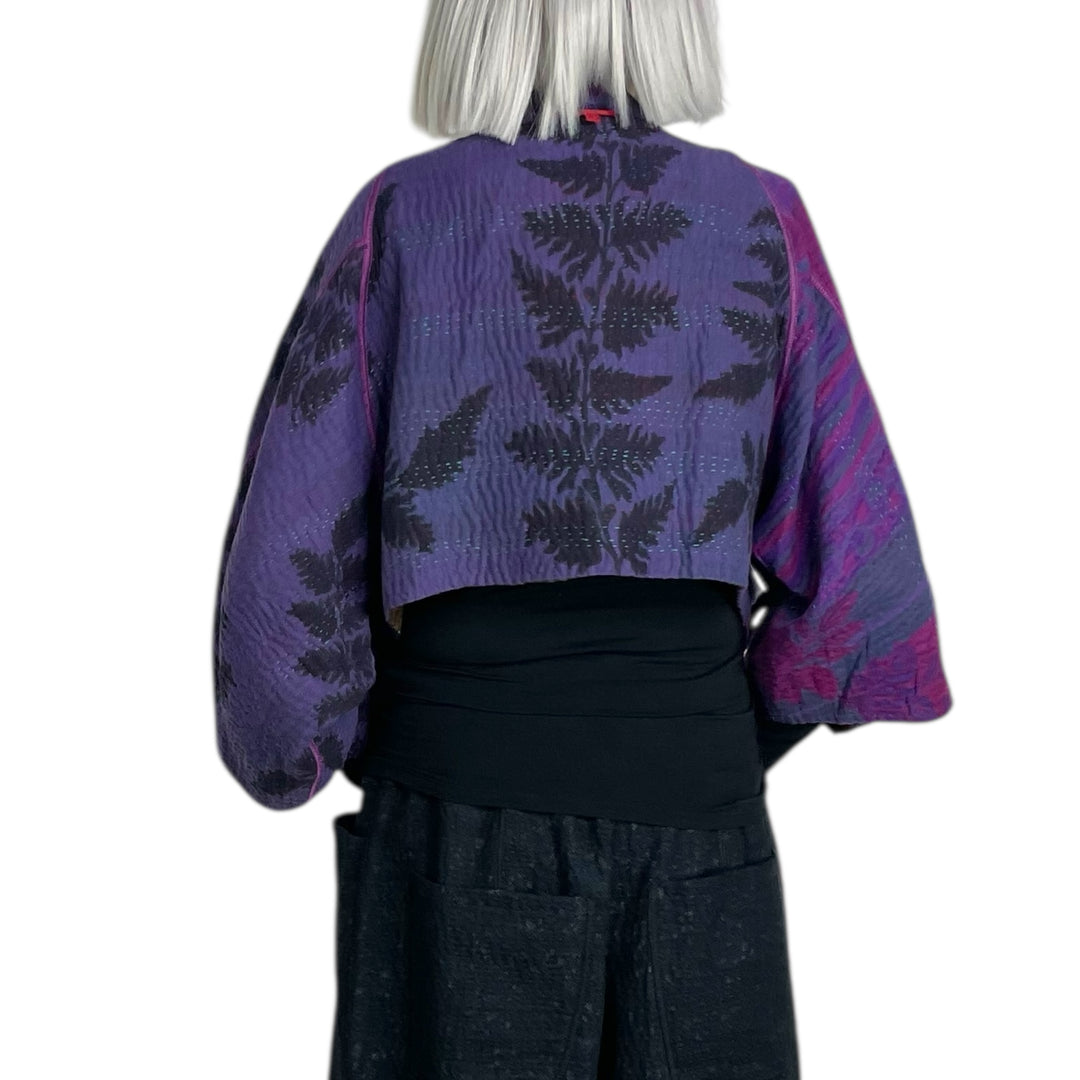 COTTON OVERDYE PUFF SLEEVE SHRUG
