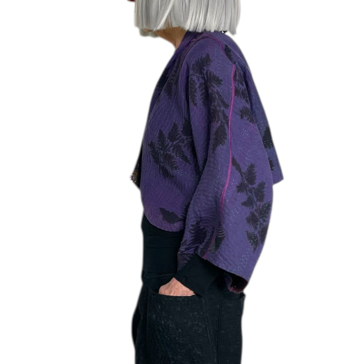 COTTON OVERDYE PUFF SLEEVE SHRUG