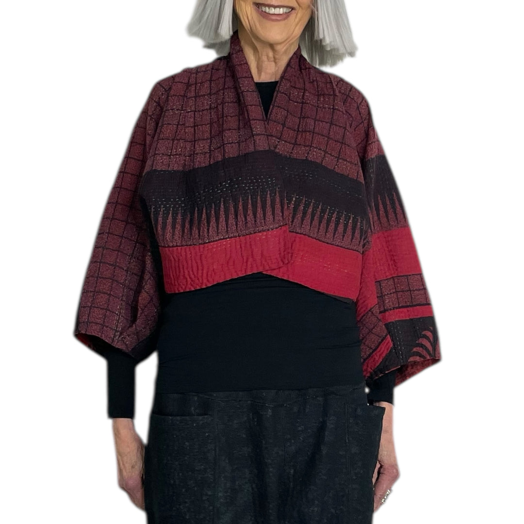 COTTON OVERDYE PUFF SLEEVE SHRUG