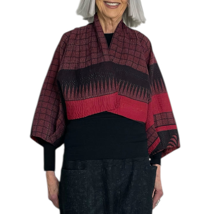 COTTON OVERDYE PUFF SLEEVE SHRUG