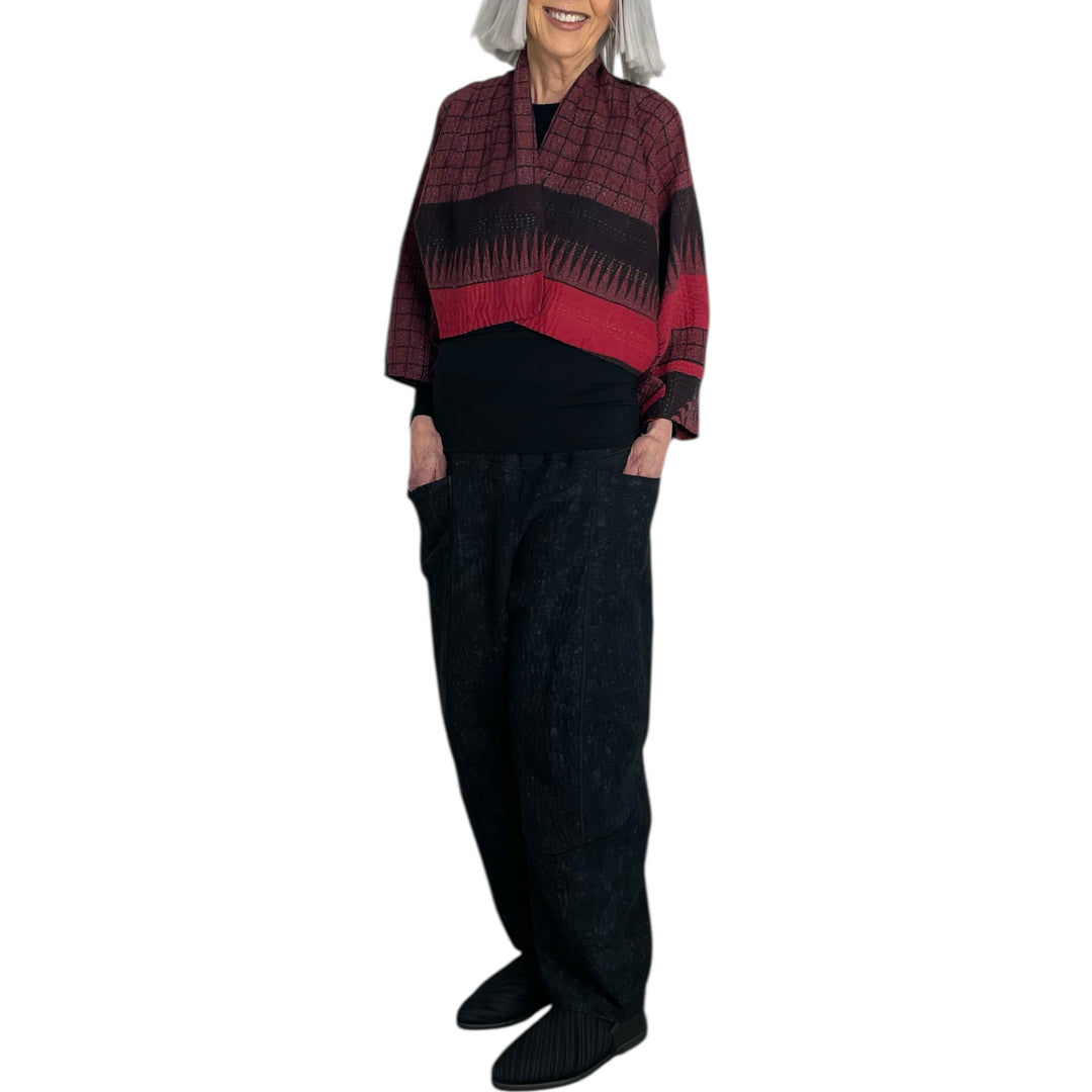 COTTON OVERDYE PUFF SLEEVE SHRUG