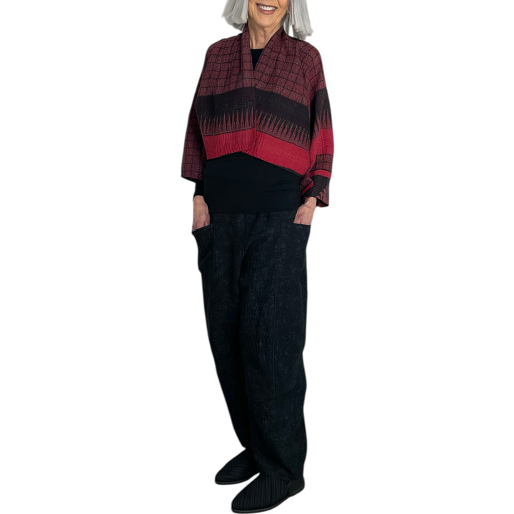 COTTON OVERDYE PUFF SLEEVE SHRUG