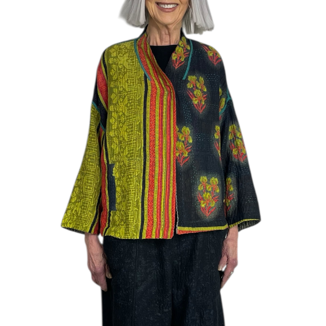 VINTAGE COTTON STAND COLLAR JACKET