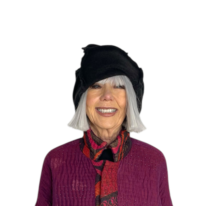 BOILED WOOL PATCHWORK HAT