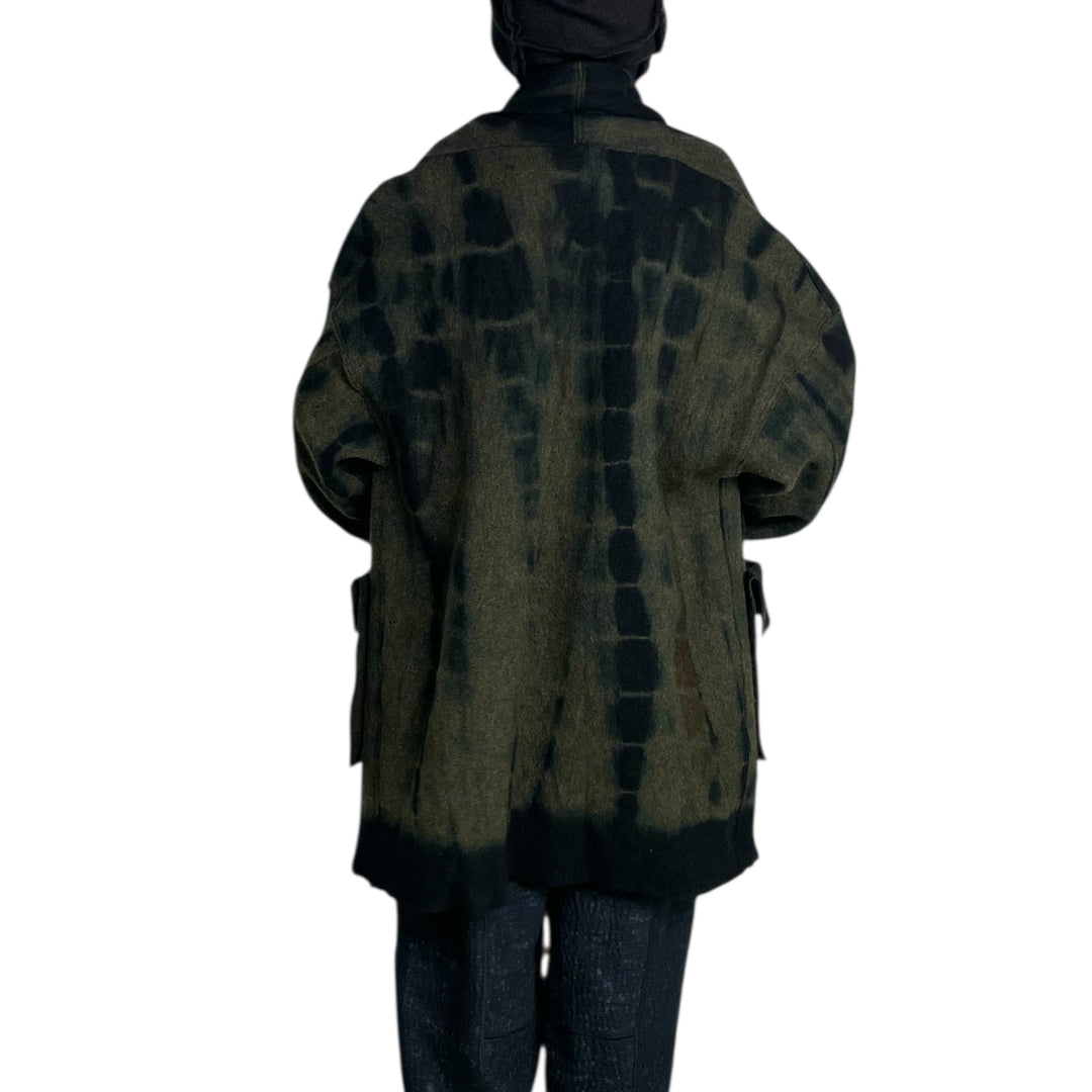 BOILED WOOL SHAWL COAT