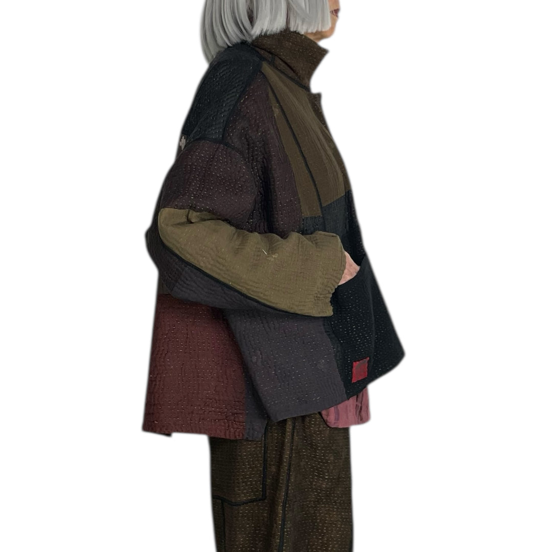 DENIM SUN-DYE CROPPED SHIRT JACKET