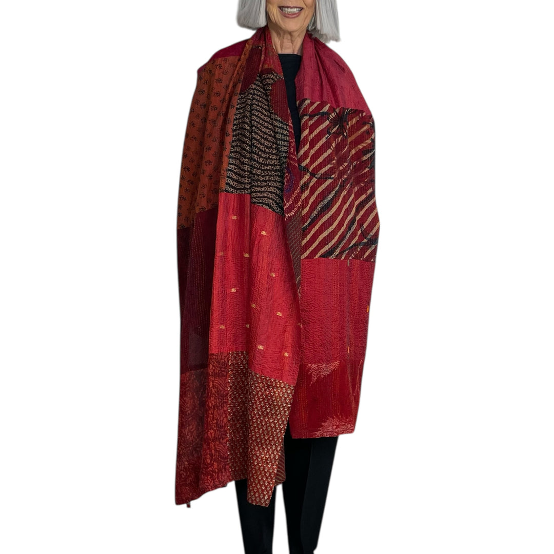 SILK PATCH SHAWL LARGE