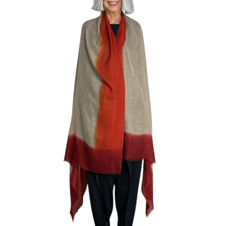 MESURE COLOR FRAME CASHMERE STOLE