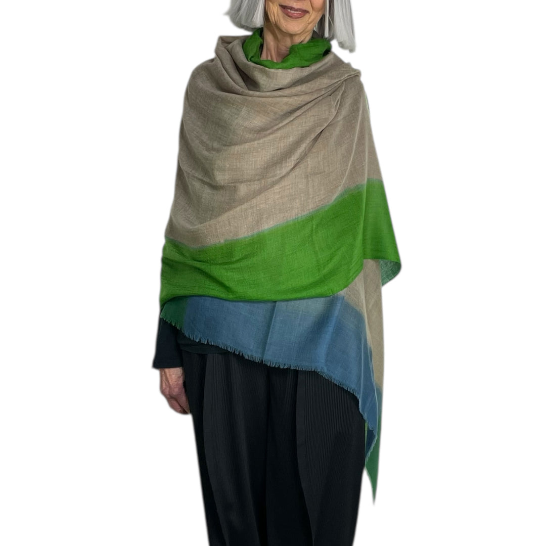 MESURE COLOR FRAME CASHMERE STOLE