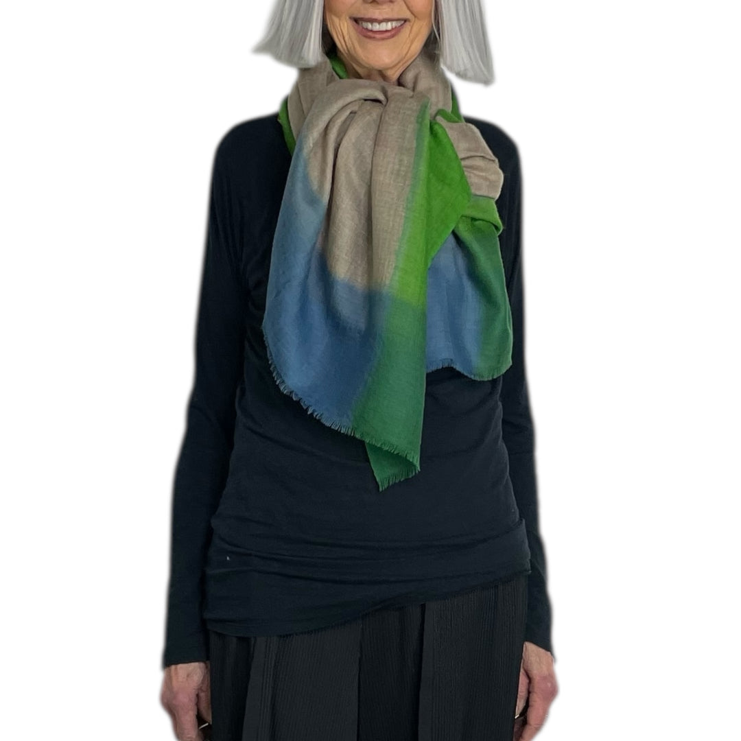 MESURE COLOR FRAME CASHMERE STOLE