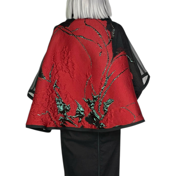 BROCADE/SHEER KIMONO JACKET