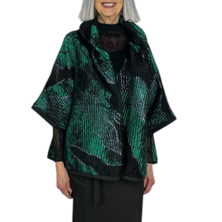 BROCADE/SHEER KIMONO JACKET
