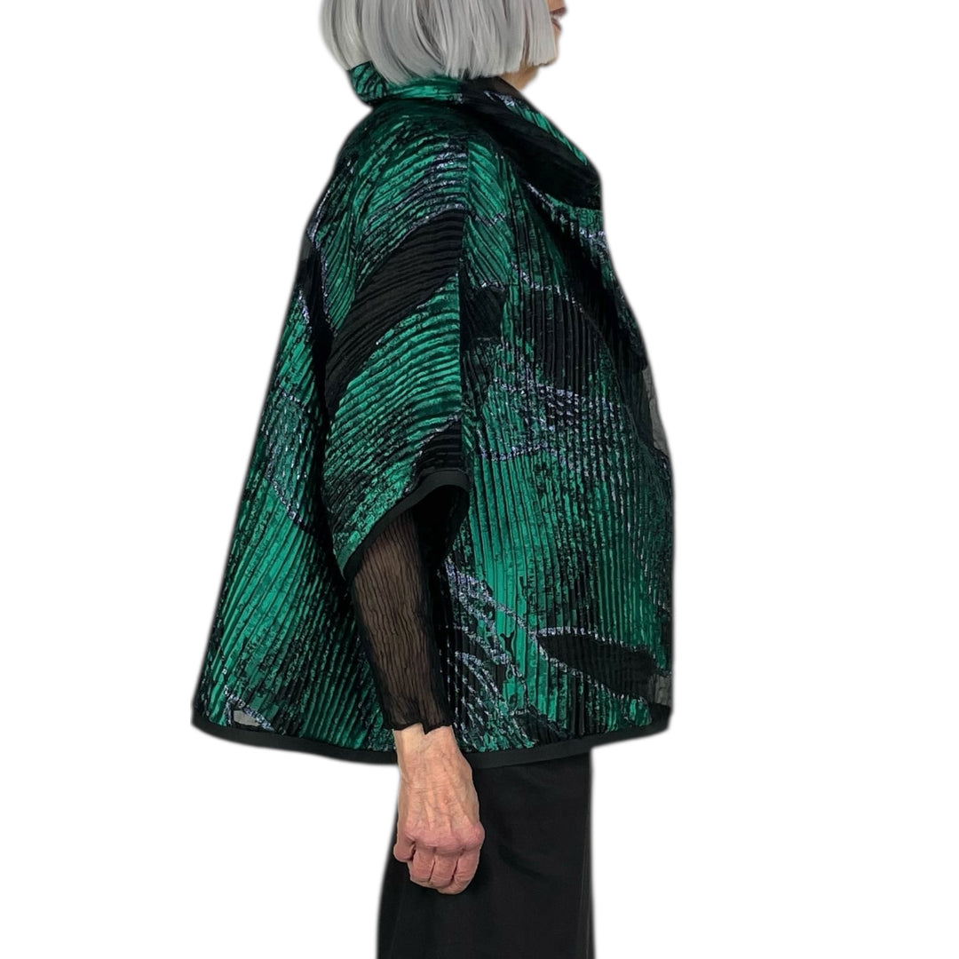 BROCADE/SHEER KIMONO JACKET