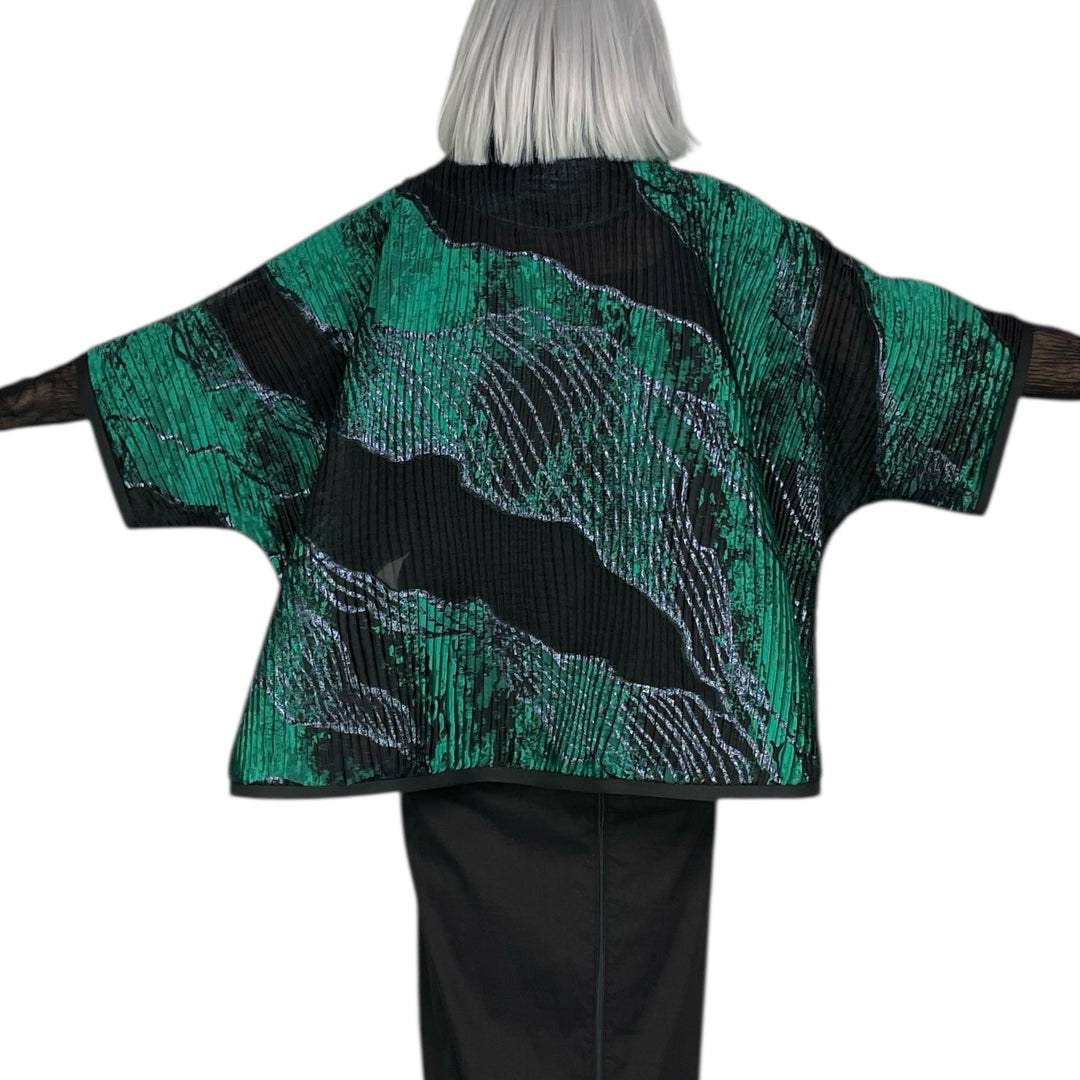 BROCADE/SHEER KIMONO JACKET