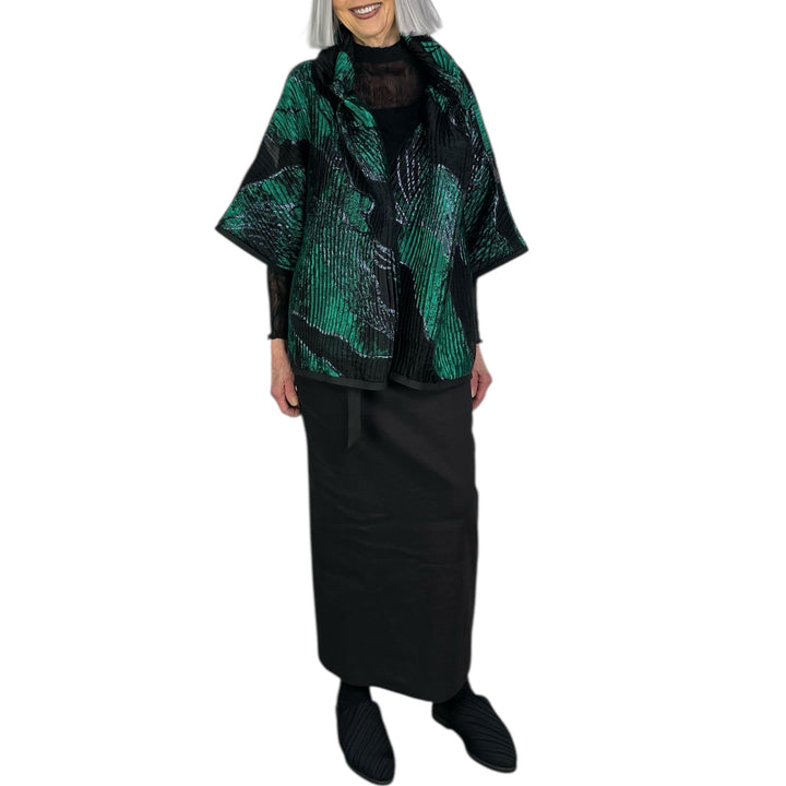 BROCADE/SHEER KIMONO JACKET