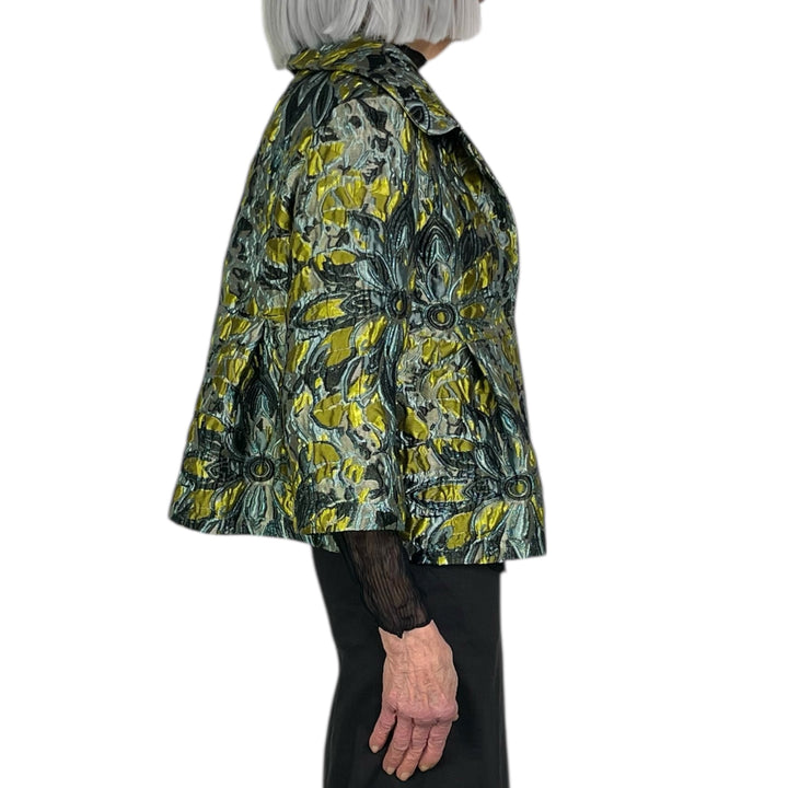 BROCADE SHAPED JACKET W/PEPLUM